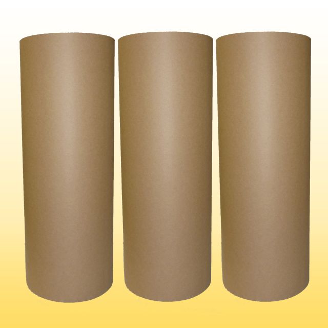 3 Rollen Natronmischpapier braun - Rolle 50 cm x 250 lfm, 80g/m (10 Kg/Rolle)